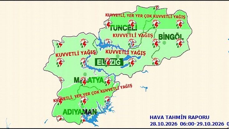 Meteoroloji’den Malatya İçin Kuvvetli Yağış Uyarısı! Sel Riskine Dikkat