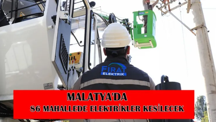 86 Mahallede Elektrikler Kesilecek