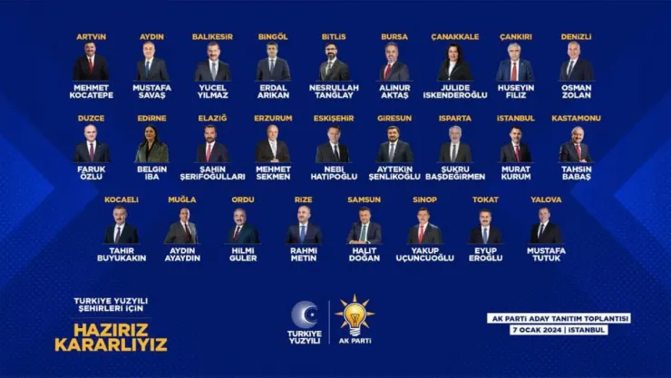 AK Parti'nin 26 adayı belli oldu