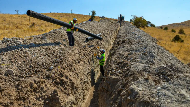 Akçadağ Dedeköy'e 3 Bin 700 Metre Altyapı