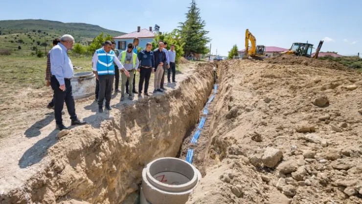 Akçadağ Kepez'e İlk Kez Kanalizasyon Hattı Yapılıyor