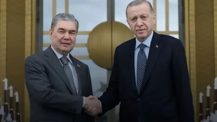Cumhurbaşkanı Erdoğan Berdimuhammedov ile görüştü