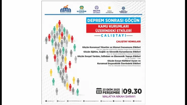 Deprem Nedenli Göçün Sosyal ve Kurumsal Yansımaları Çalıştayda Tartışılacak