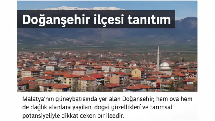 Doğanşehir İlçesi - Malatya