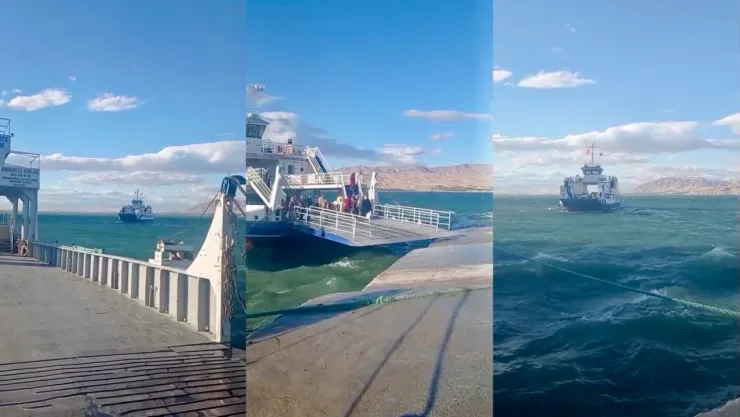 Fırtına Panik Yarattı: Feribot Yolcuları Saatlerce Gölden Çıkamadı