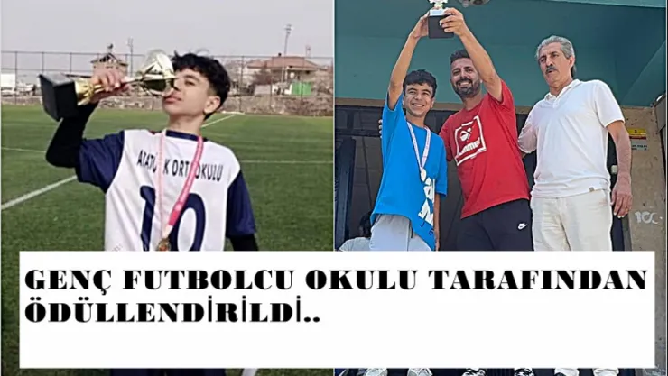 Genç Futbolcu Okulu Tarafından Ödüllendirildi..