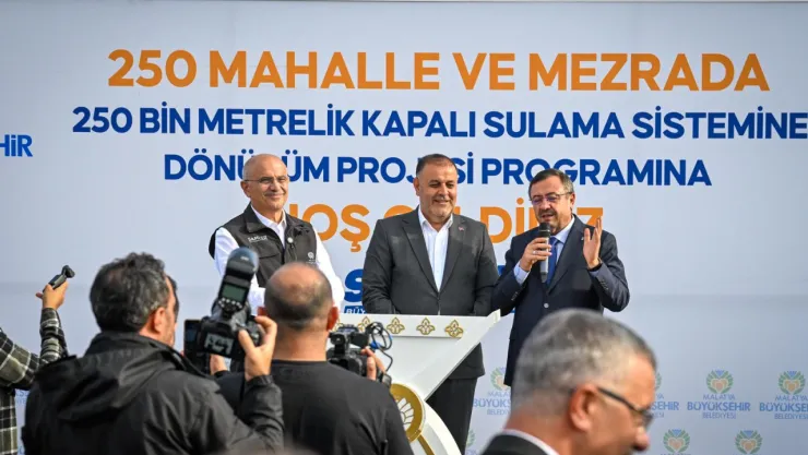 Malatya Büyükşehir'den 250 Mahalleye 250 Bin Metrelik Sulama Desteği
