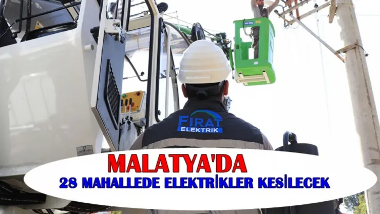 Malatya'da 09.00 – 17.00 Saatleri Arasında Planlı Elektrik Kesintisi