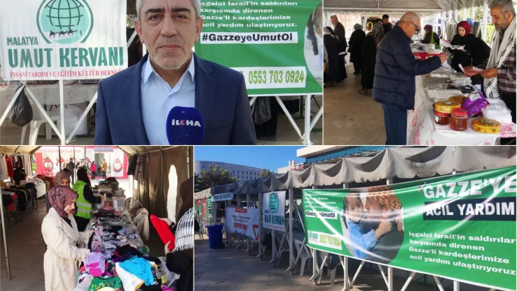 Malatya Umut Kervanı'ndan Gazze yararına kermes etkinliği