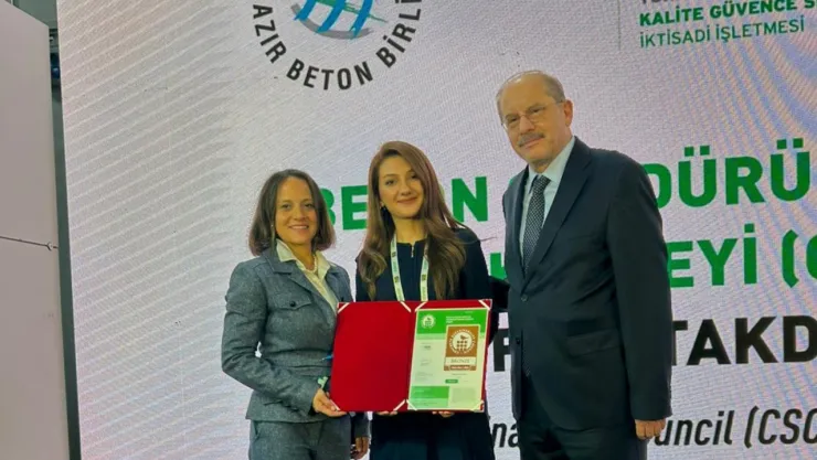 Seza Çimento, Beton Sürdürülebilirlik Konseyi'nden Prestijli Belge Aldı