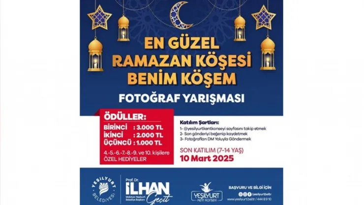 Yeşilyurt Kent Konseyi'nden 'En Güzel Ramazan Köşesi Benim Köşem' Fotoğraf Yarışması