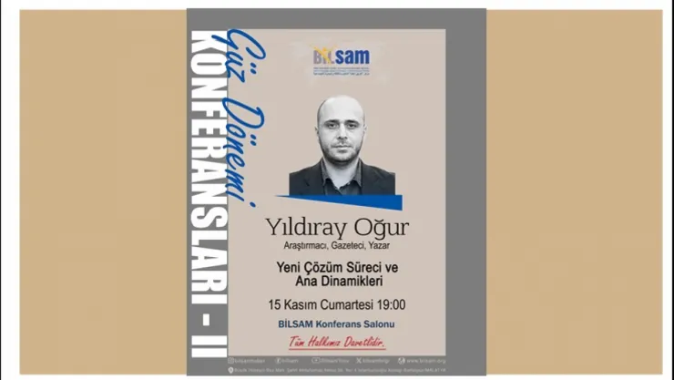 Yıldıray Oğur, 'Yeni Çözüm Süreci ve Ana Dinamikleri'ni Malatya'da Anlatacak