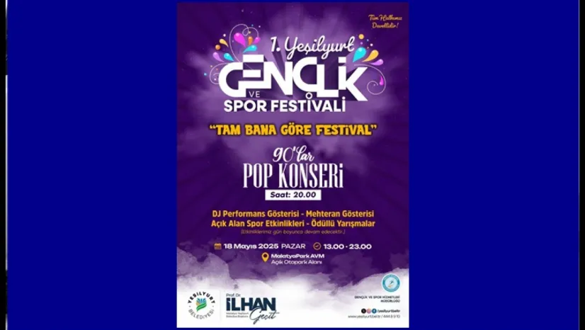 1.Yeşilyurt Gençlik ve Spor Festivali 18 Mayıs'ta!