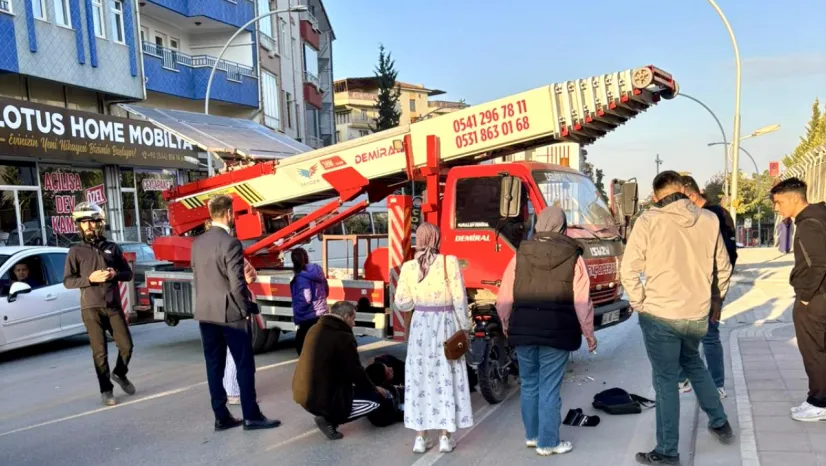 Battalgazi'de Vinç-Motosiklet Çarpıştı: 1 Yaralı