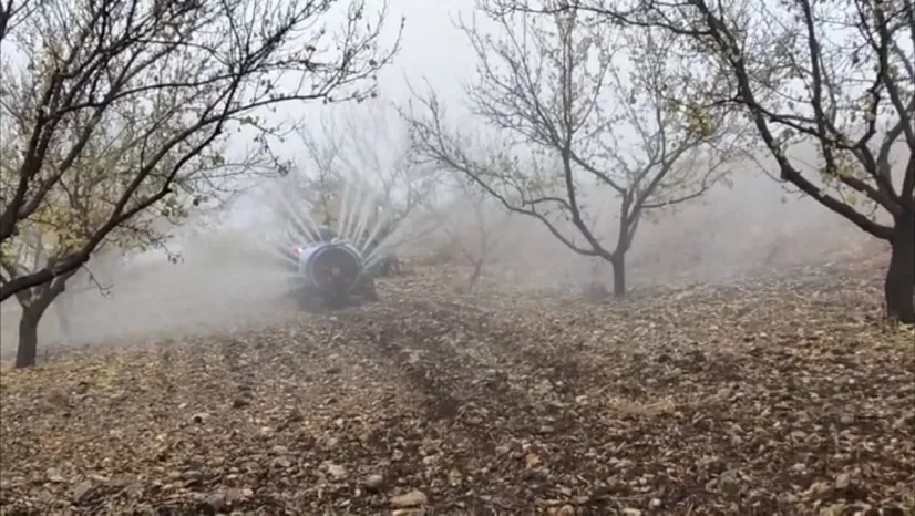 Gözene'de Kayısı Bahçelerinde Kış İlaçlama Mesaisi