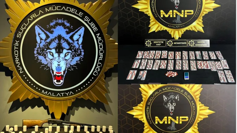 Malatya'da Narkotik Operasyonu: Binlerce Hap, Silah ve Tutuklamalar