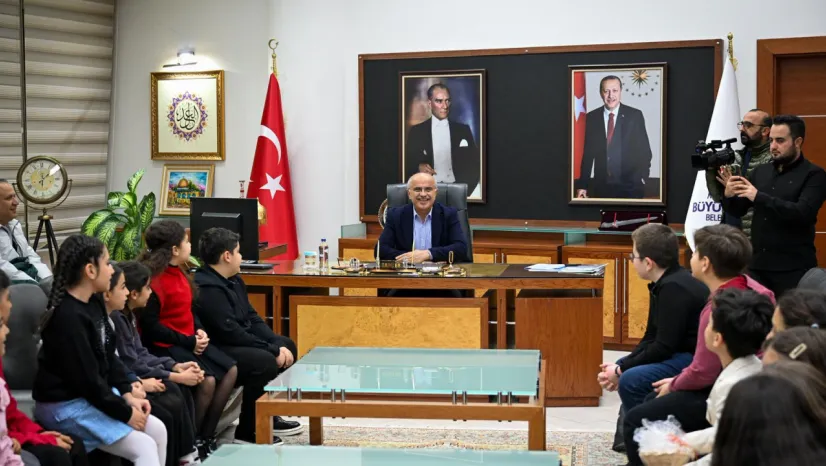 Minik Yüreklerden Başkan Er'e Anlamlı Ziyaret