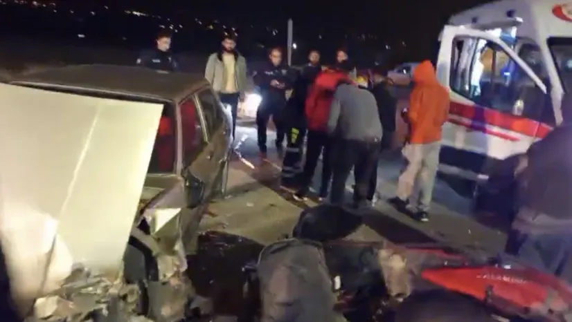 Motosiklet sürücüsü ağır yaralandı, otomobil sürücüsü kazadan sonra kaçtı