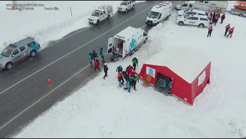 Olası Çığ Felaketine Karşı Malatya'da Gerçeğini Aratmayan Tatbikat