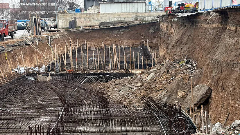 Salköprü'de İnşaat Alanında Çökme Paniği