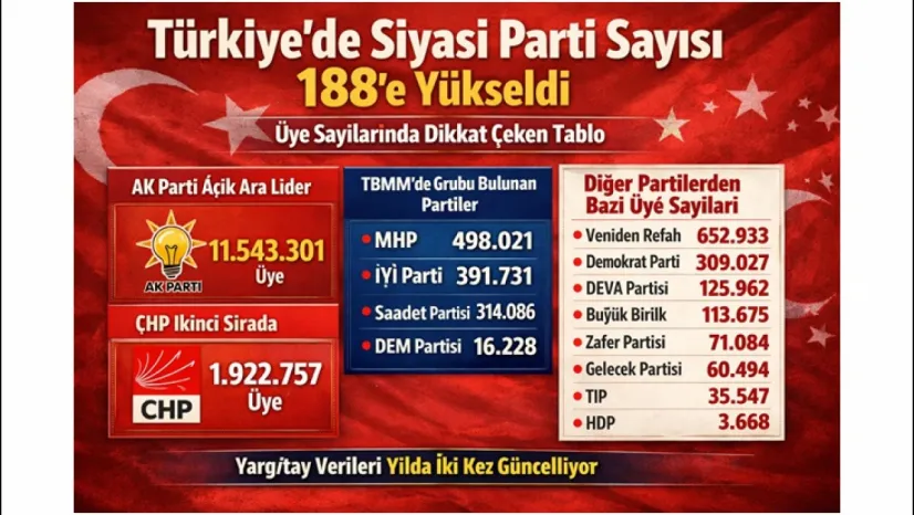Siyasette Rakamlar Konuştu: Türkiye'de 188 Parti, Milyonlarca Üye