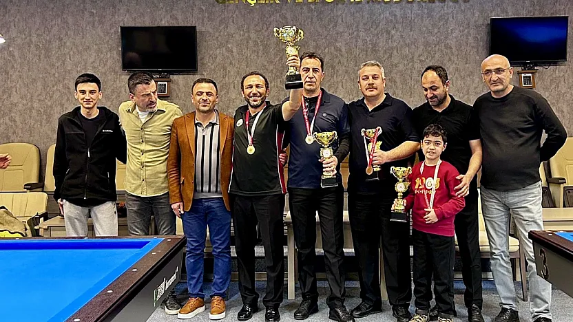3 Bant Bilardo İl Şampiyonası'na Yoğun Katılım