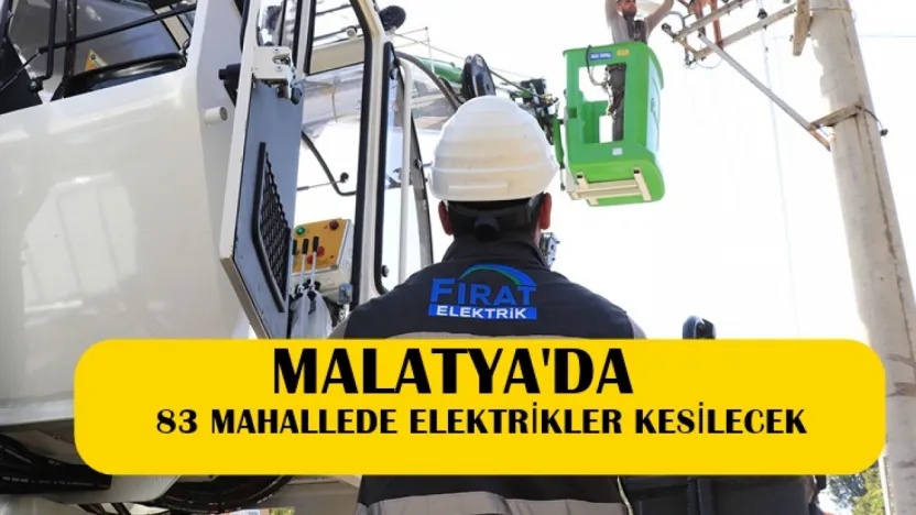 83 Mahallede Elektrikler Kesilecek