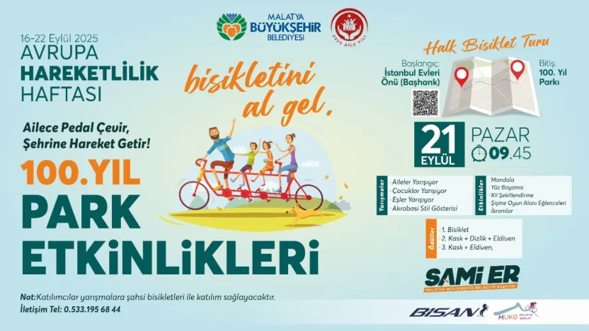 Aileler 100. Yıl Parkı'nda Spor ve Eğlenceyle Buluşacak