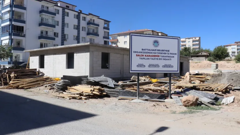 Battalgazi'de hayırsever Salih Karademir'in desteğiyle taziye evi yapılıyor