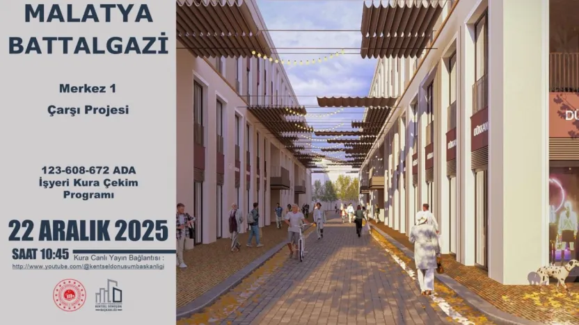 Battalgazi'de İş Yeri ve Konutlar İçin Kura Çekimi Yapılacak