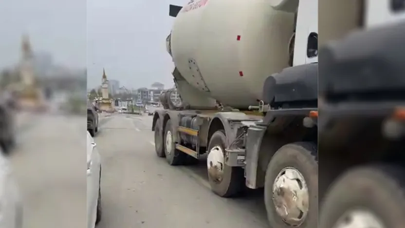 Caddeye çimento döken mikser sürücüsüne 28 bin TL ceza