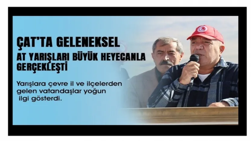 Çat'ta Festival Havasında At Yarışları: Vatandaşlardan Yoğun İlgi