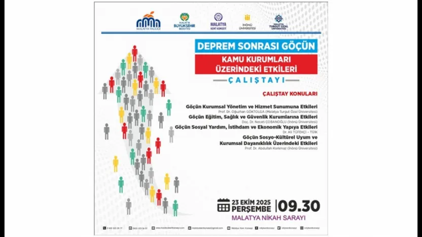 Deprem Nedenli Göçün Sosyal ve Kurumsal Yansımaları Çalıştayda Tartışılacak