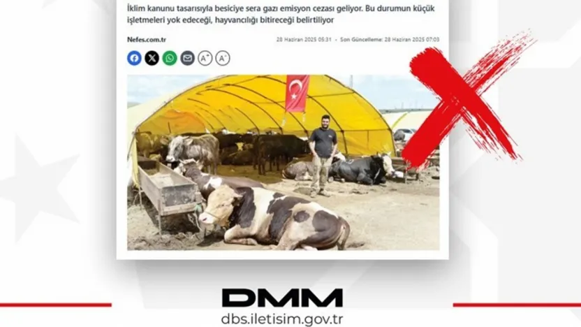 DMM: İklim Kanunu Tasarısı ile hayvancılığın bitirileceği iddiları gerçeği yansıtmıyor