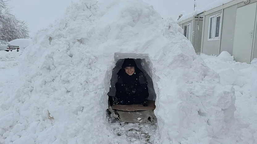 Doğanşehir Beyaza Büründü: Kar Kalınlığı Yer Yer 1 Metre