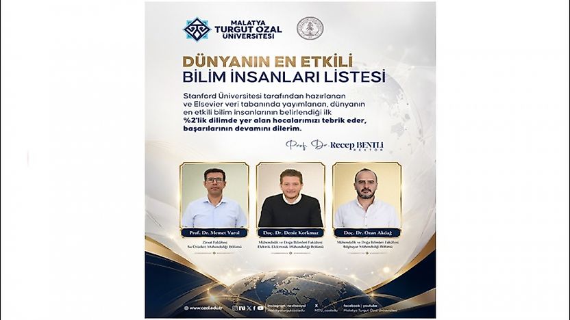 Dünyanın En Etkili Bilim İnsanları Listesinde MTÜ'den 3 Akademisyen