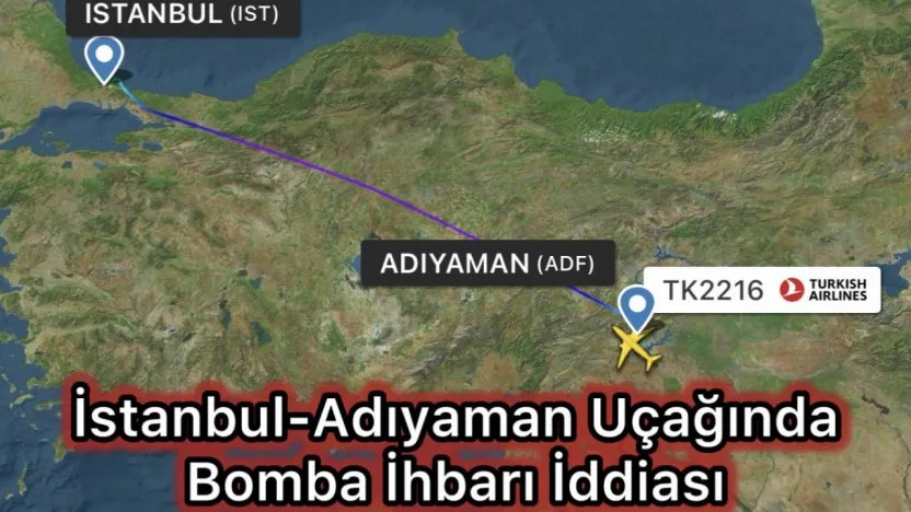 İstanbul-Adıyaman seferinde bomba ihbarı