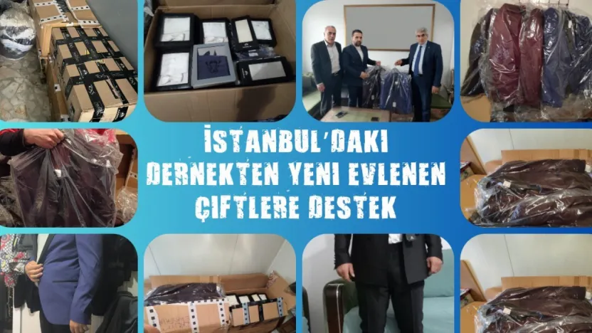 İstanbul'daki Dernekten Yeni Evlenen Çiftlere Destek