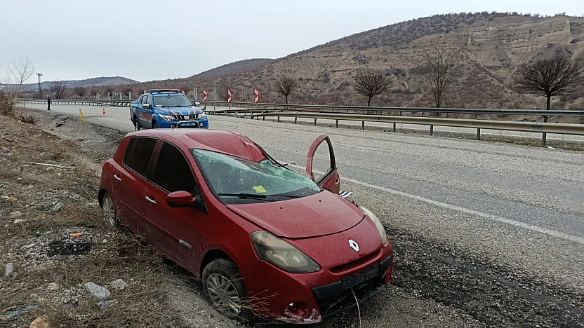 Kaygan Yol Kazası: Doğanşehir'de 1 Kişi Yaralandı