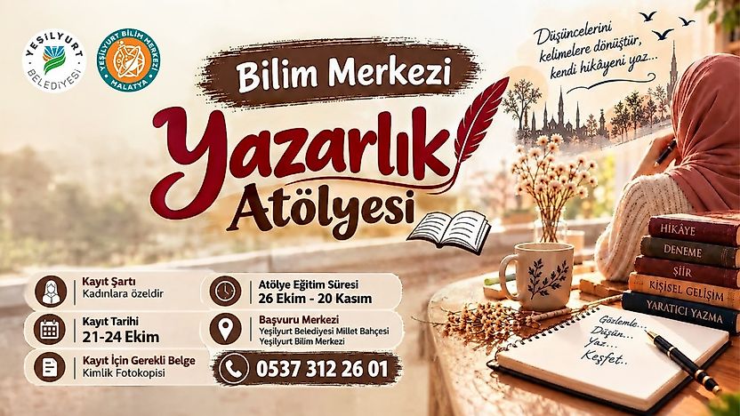 'Kendi Hikâyeni Yaz!' Yeşilyurt'ta Kadınlar İçin Yeni Atölye