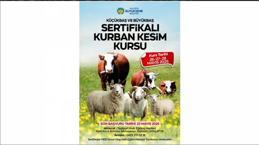Malatya Büyükşehir Belediyesi Küçükbaş ve Büyükbaş Kurban Kesim Kursu Açıyor