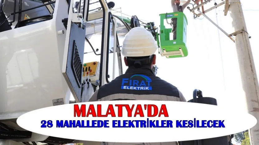 Malatya'da 09.00 – 17.00 Saatleri Arasında Planlı Elektrik Kesintisi