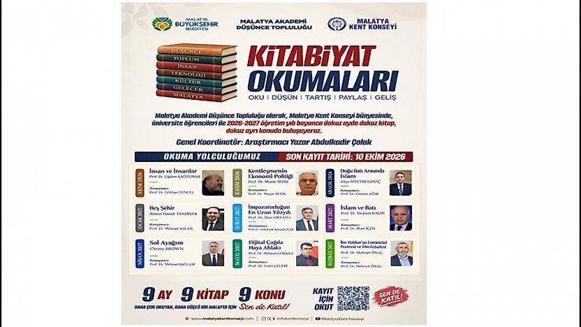 Malatya'da Gençler İçin 9 Aylık Kitap ve Düşünce Yolculuğu