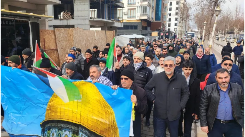 Malatya'da Kudüs İçin Yürüyüş: 'Mescid-i Aksa Ümmetin Emanetidir'