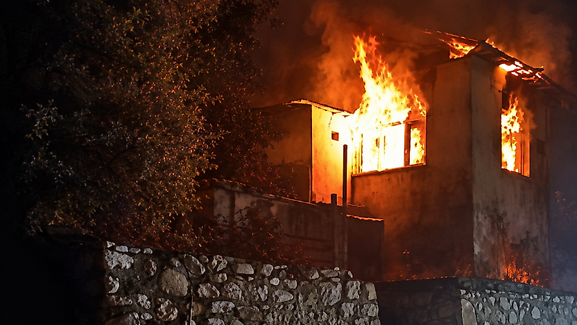 Malatya'da Kullanılmayan Evde Yangın Çıktı