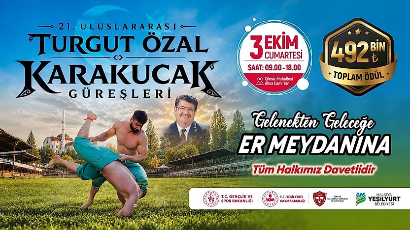 Malatya'da Pehlivanlar Er Meydanına Çıkıyor: 492 Bin TL Ödül Dağıtılacak