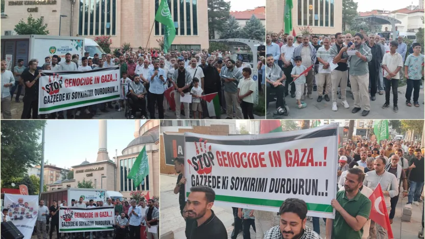 Malatya'dan Gazze'deki soykırıma tepki: Kadın, yaşlı ve çocuklar açlıktan ölürken dünya sessiz