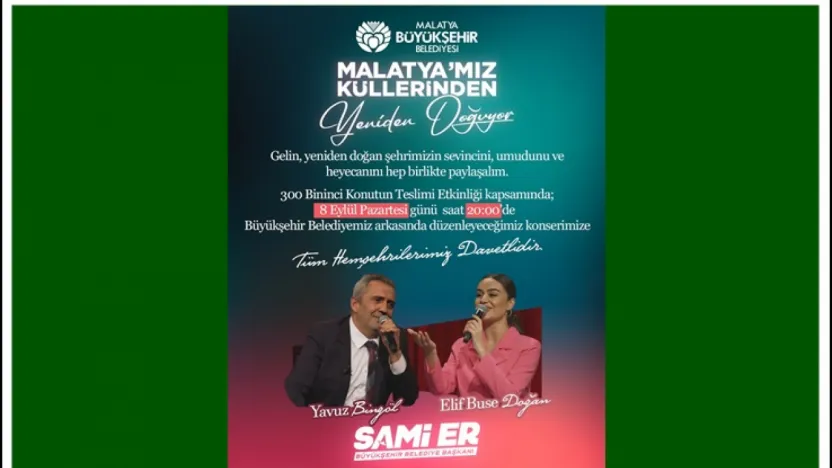Malatya Küllerinden Yeniden Doğuyor: 300 Bininci Konut Teslimi Etkinliğiyle Büyük Coşku
