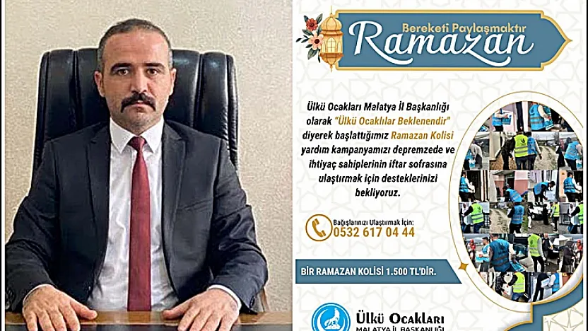 Malatya Ülkü Ocakları'ndan İhtiyaç Sahiplerine Ramazan Kolisi Desteği