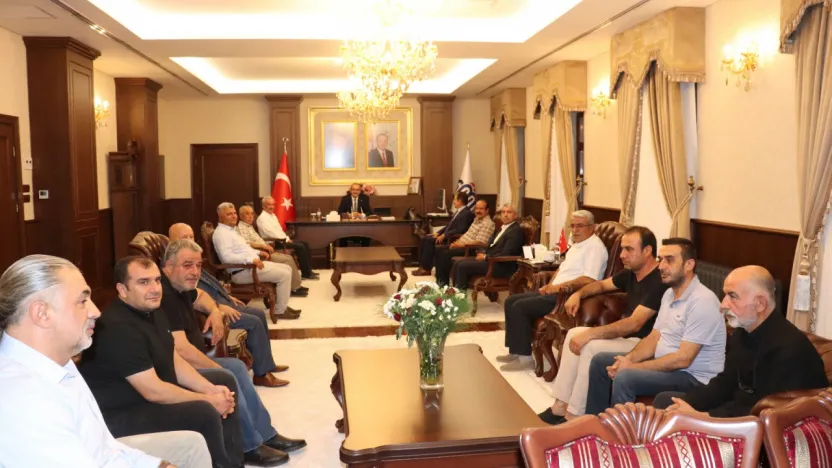 MESOB Başkanı Keskin ve Oda Başkanlarından Vali Yavuz'a Ziyaret